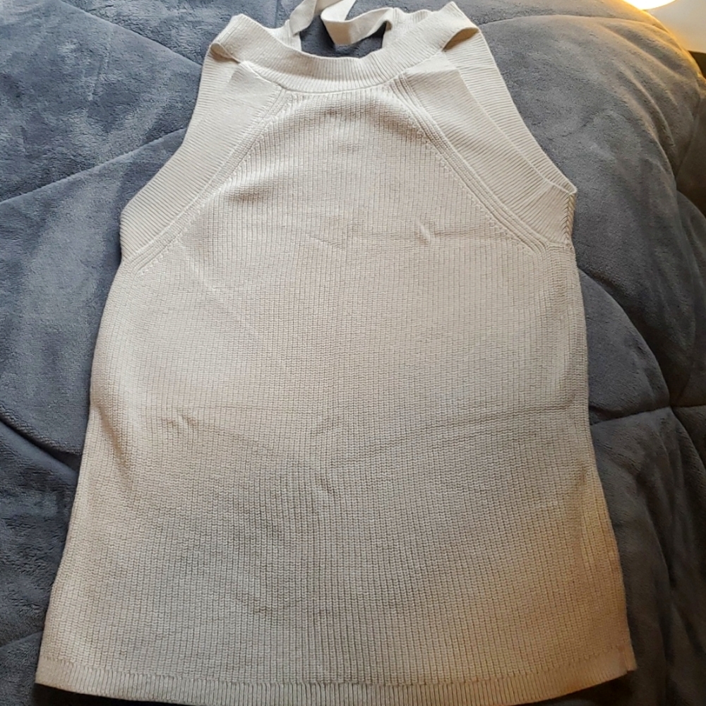 Ann Taylor cream Medium tank top sweater